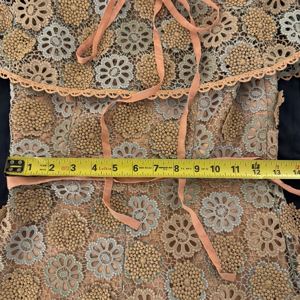 Alexis Textured Patterned Halter Neck Off-The-Shoulder Romper Size Small - Picture 12 of 17